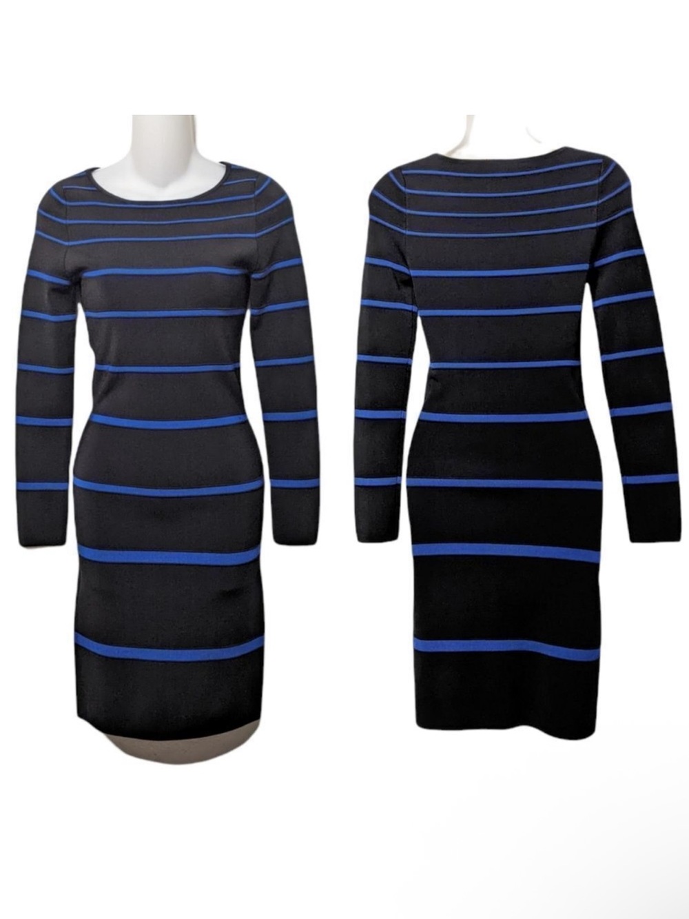ROLO & ALE Stretch Bodycon Knee Length Dress Long Sleeve S